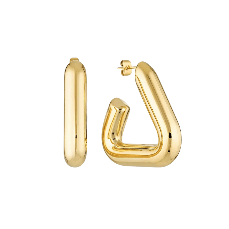 Cait Triangle Hoop Earrings - Kase Study