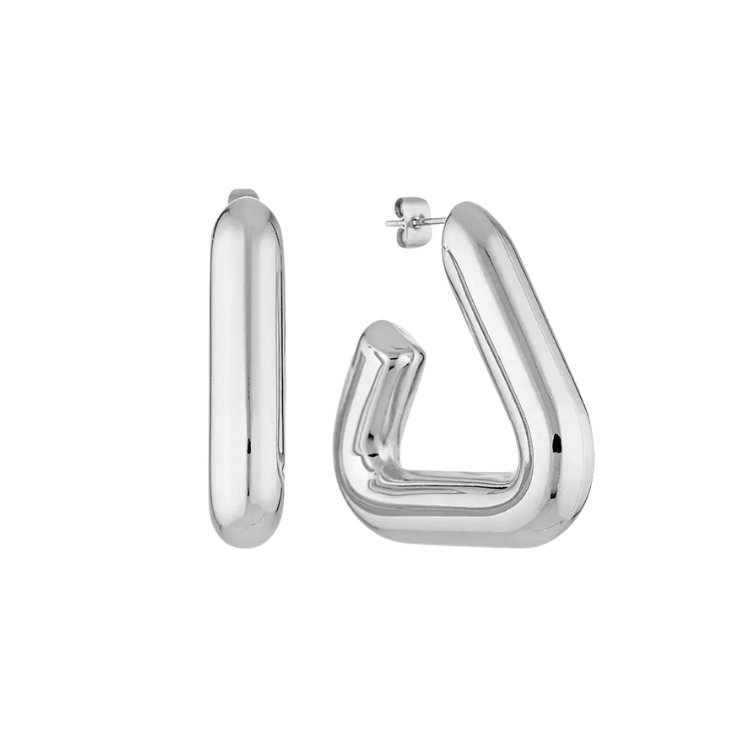 Cait Triangle Hoop Earrings - Kase Study