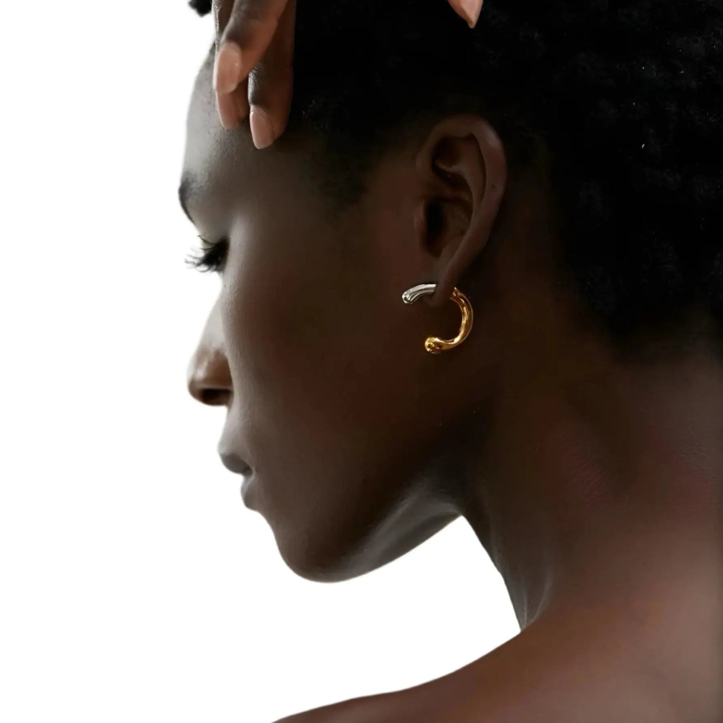 Christina Jacket Earrings - Two-Tone - Kase Study