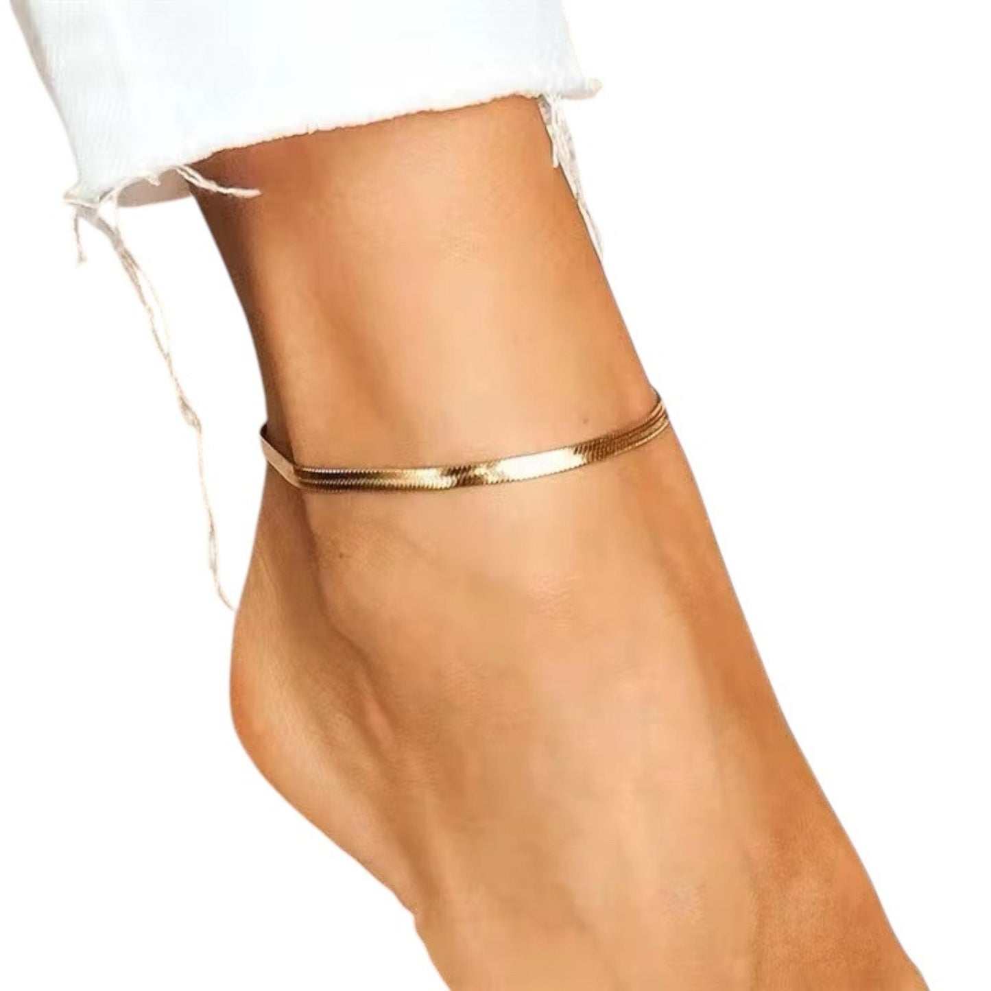 Essential Flat Chain Anklet - Kase Study