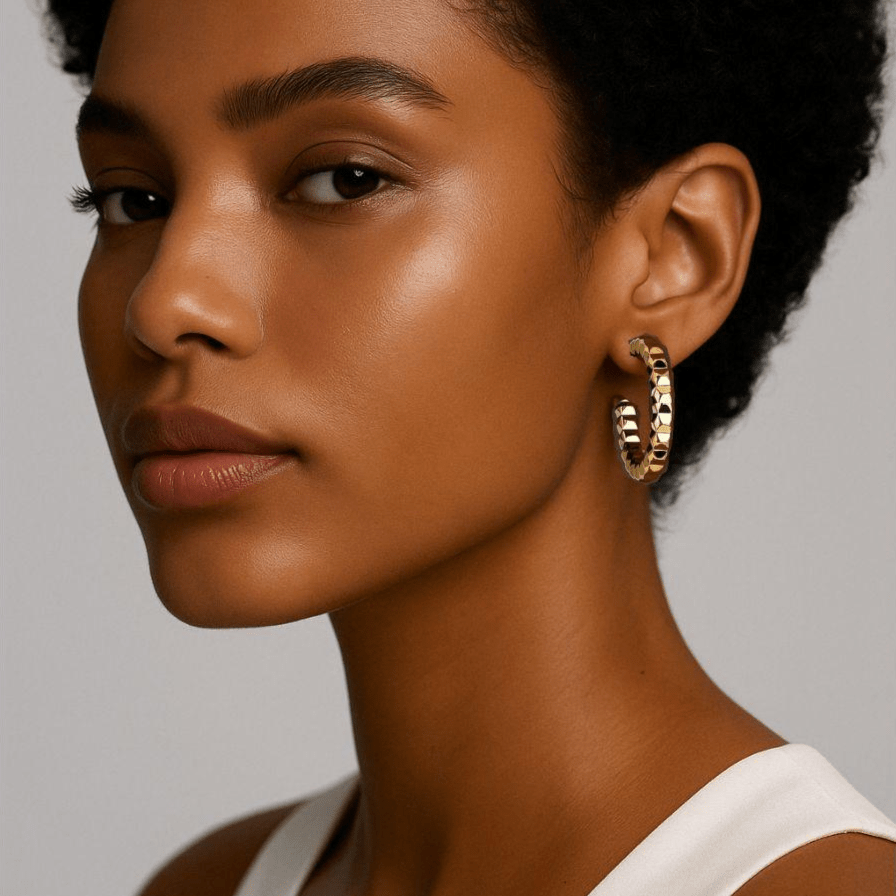 Faceted Coil Hoops - Kase Study