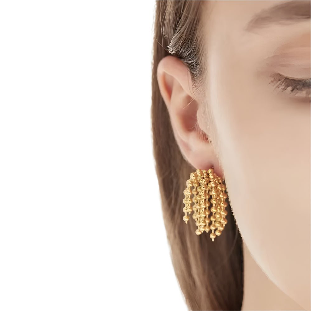 Firework Finge Earrings - Gold - Kase Study