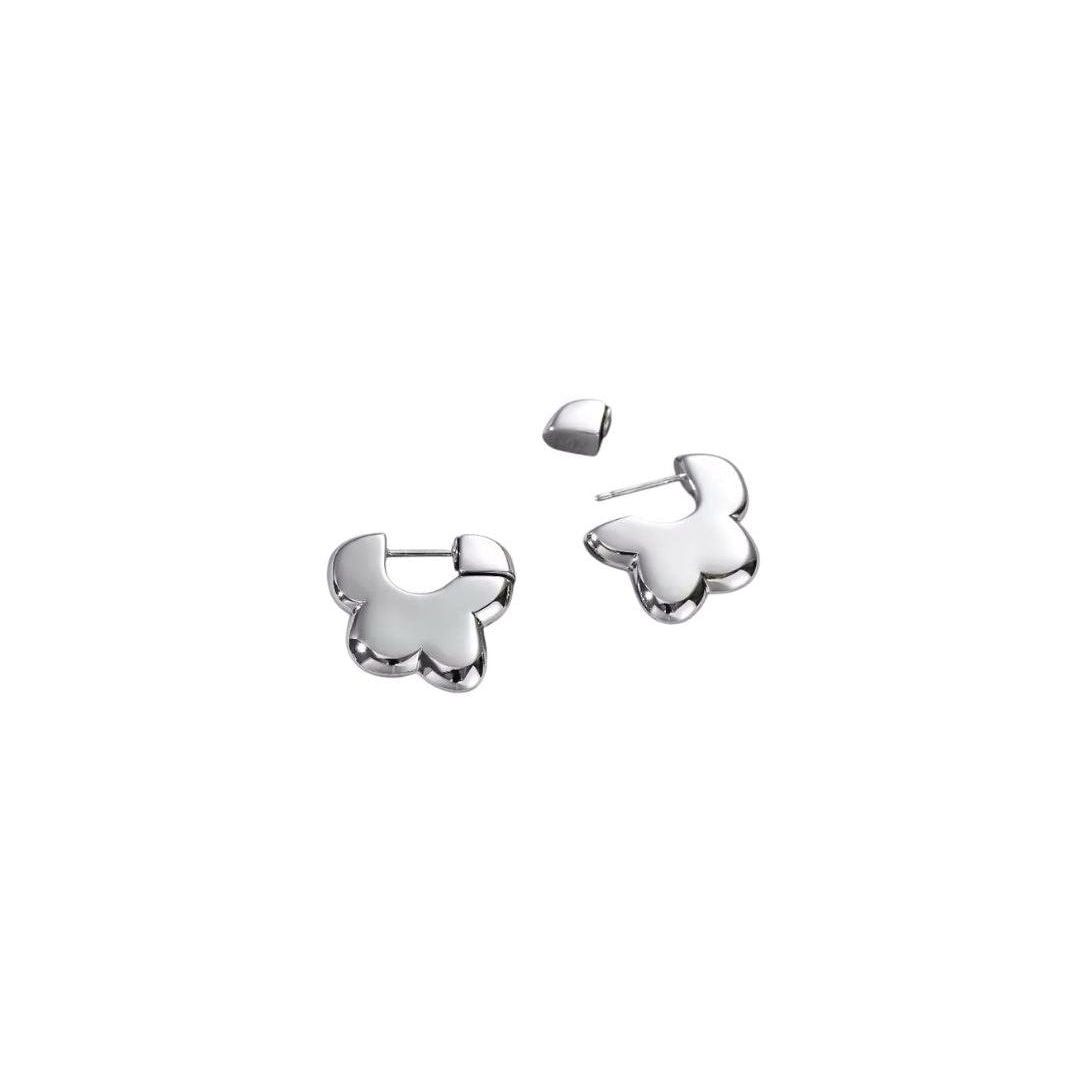 Flora Huggiette Earrings - Silver - Kase Study