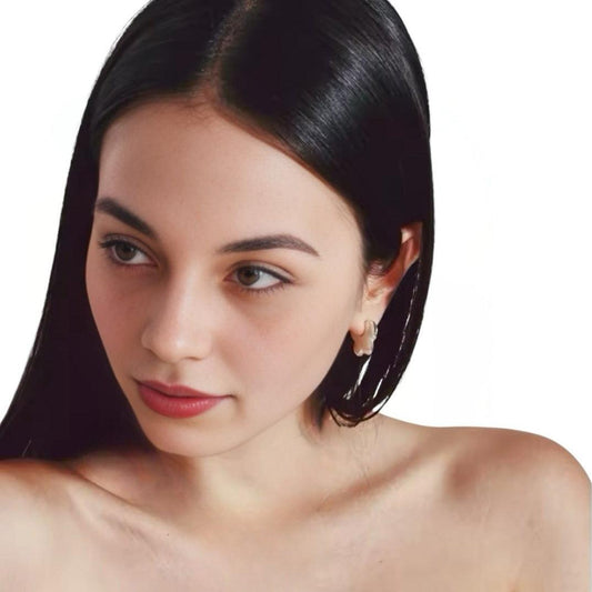 Flora Huggiette Earrings - Silver - Kase Study