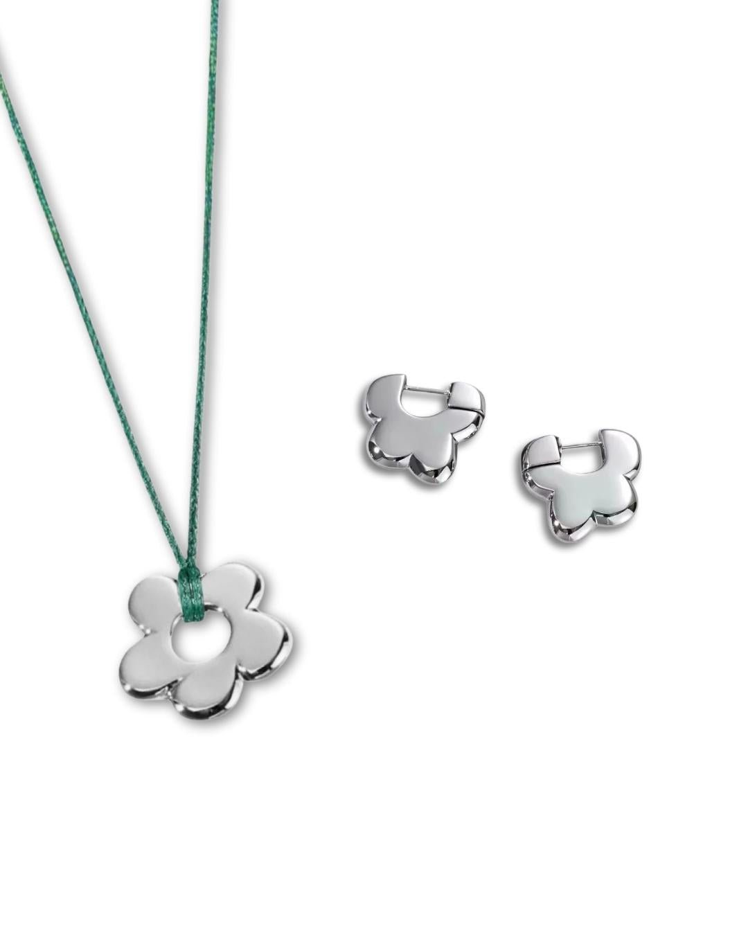 Flora Pendant Necklace - Silver - Kase Study