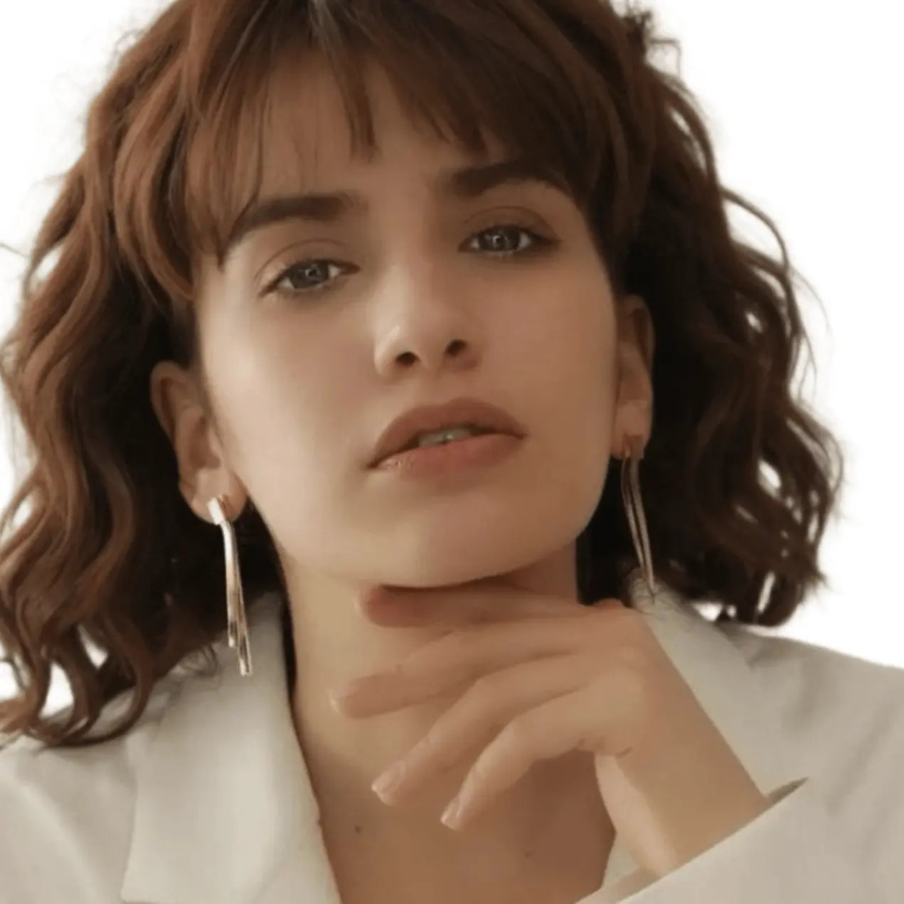 Kelly Chain Jacket Earrings - Silver - Kase Study