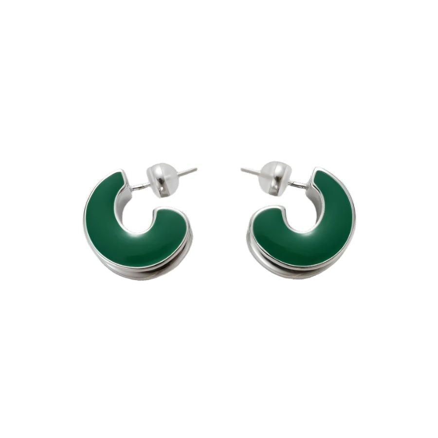 Kristi Enamel Hoop Earrings - Kase Study