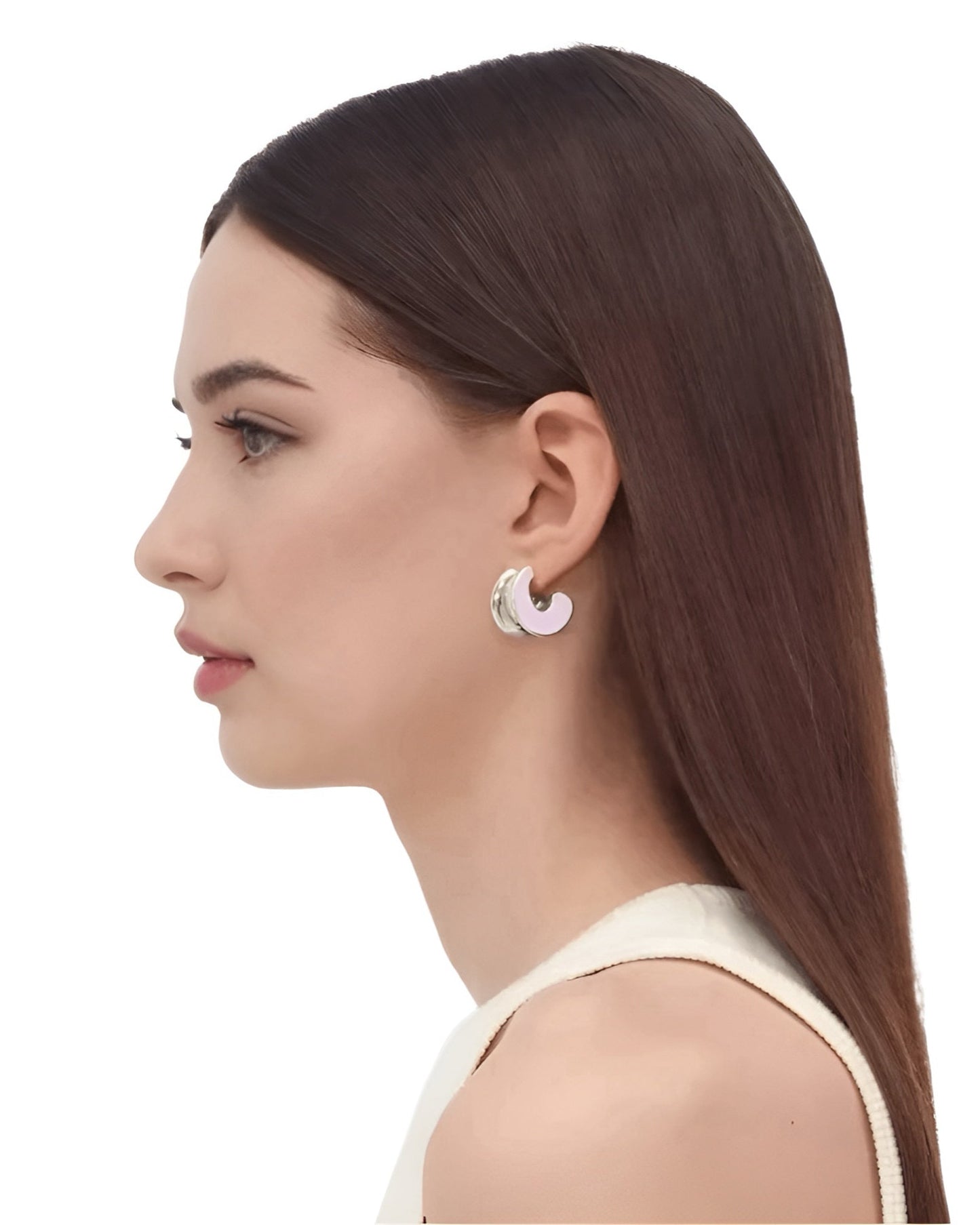 Kristi Enamel Hoop Earrings - Kase Study