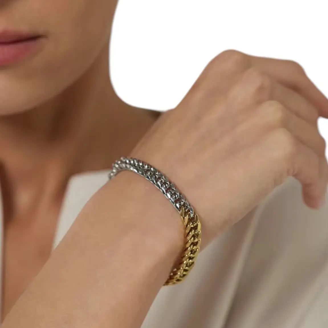Louise Chain Bracelet - Two-Tone - Kase Study