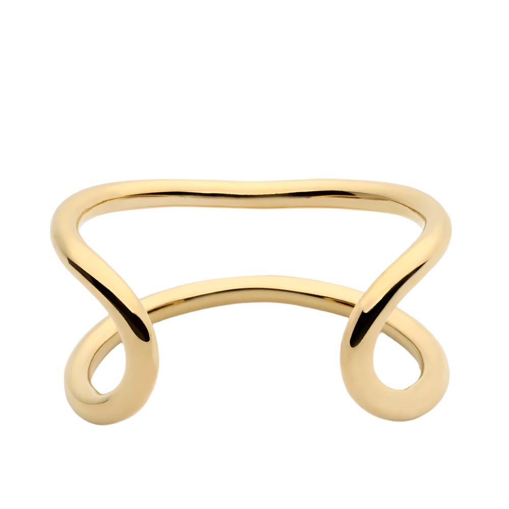 Wide Sculpted Cuff - Gold - Kase Study