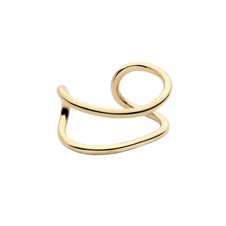 Wide Sculpted Cuff - Gold - Kase Study