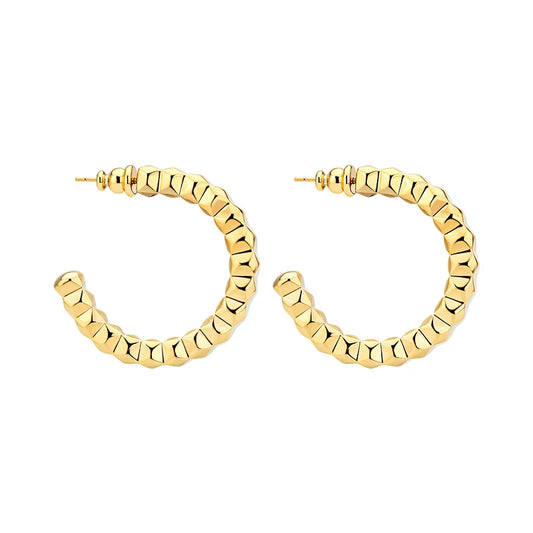 Faceted Coil Hoops - Kase Study 