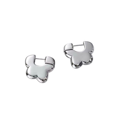 Flora Huggiette Earrings - Silver - Kase Study 