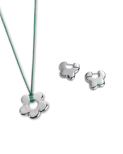 Flora Pendant Necklace - Silver - Kase Study 