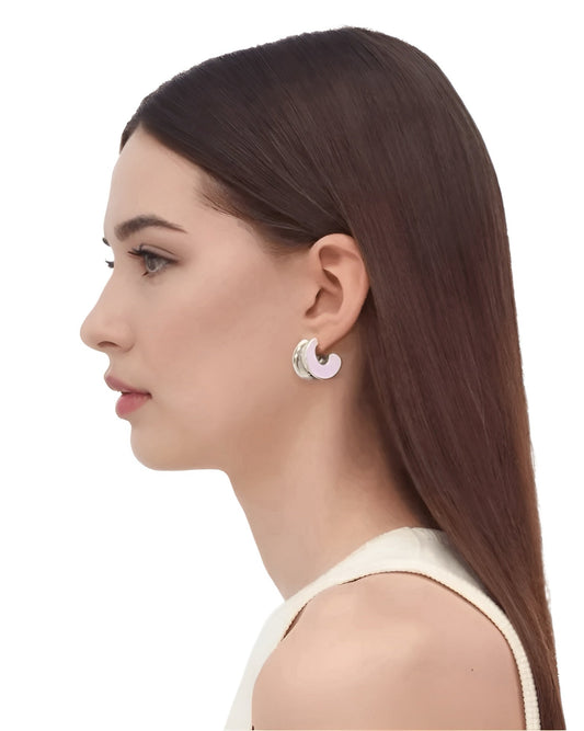 Kristi Enamel Hoop Earrings - Kase Study 