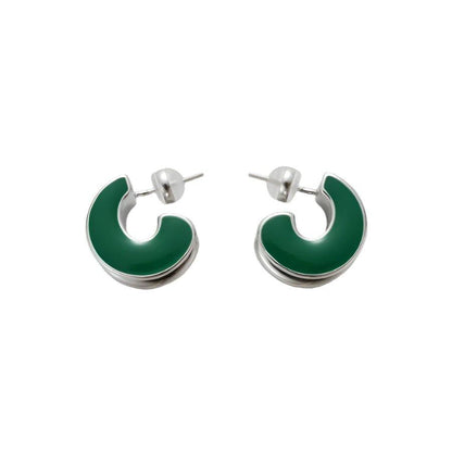 Kristi Enamel Hoop Earrings - Kase Study 