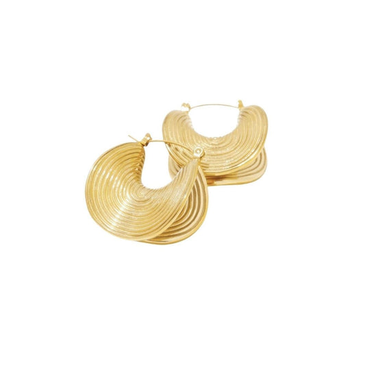 Kylie Wave Earrings - Gold - Kase Study 