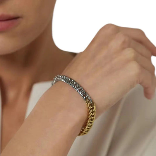 Louise Chain Bracelet - Two-Tone - Kase Study 