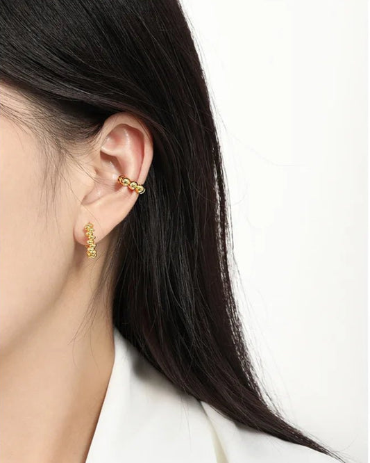 Orb Clip Ear Cuff - Gold - Kase Study 