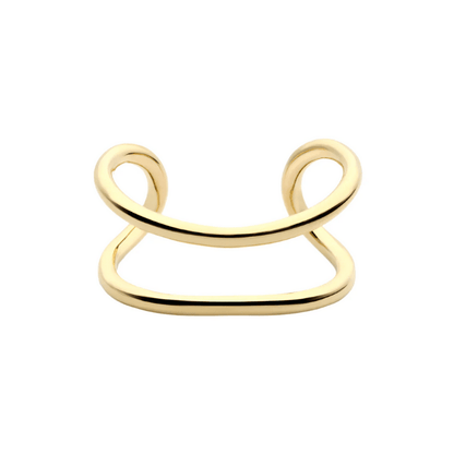 Wide Sculpted Cuff - Gold - Kase Study 