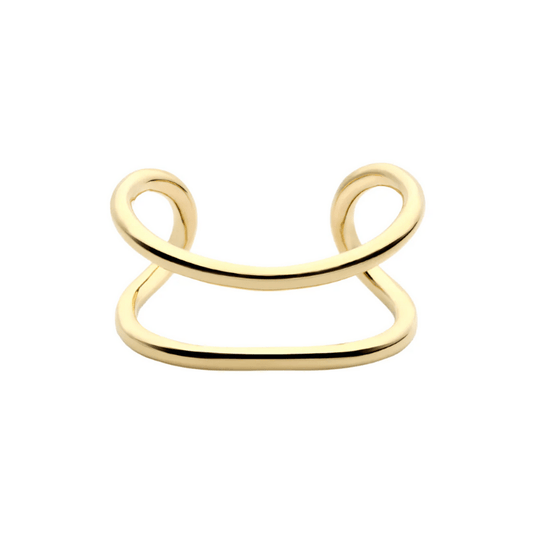 Wide Sculpted Cuff - Gold - Kase Study 