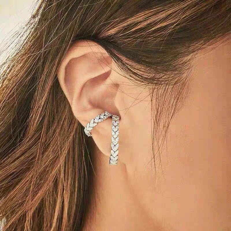 Crystal Double Ear Cuff - Kase Study