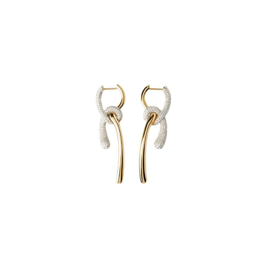 Crystal Knot Pave Earrings - Kase Study