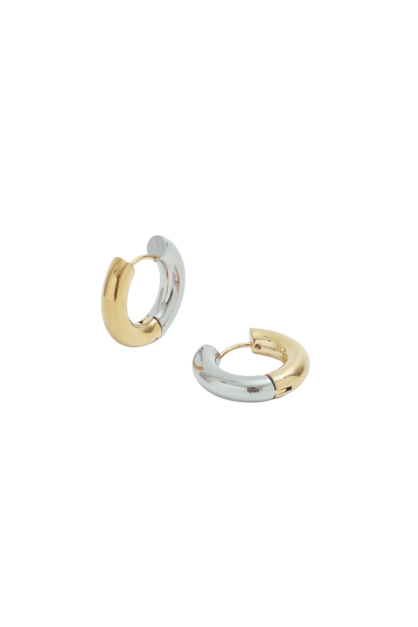 Lauren Huggie Earrings - Two-Tone - Kase Study